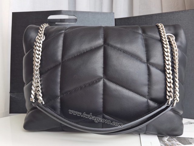 YSL专柜款女包 聖羅蘭經典款LOULOU PUFFER絎縫小羊皮包 YSL肩背斜挎包 577475  jjh1156